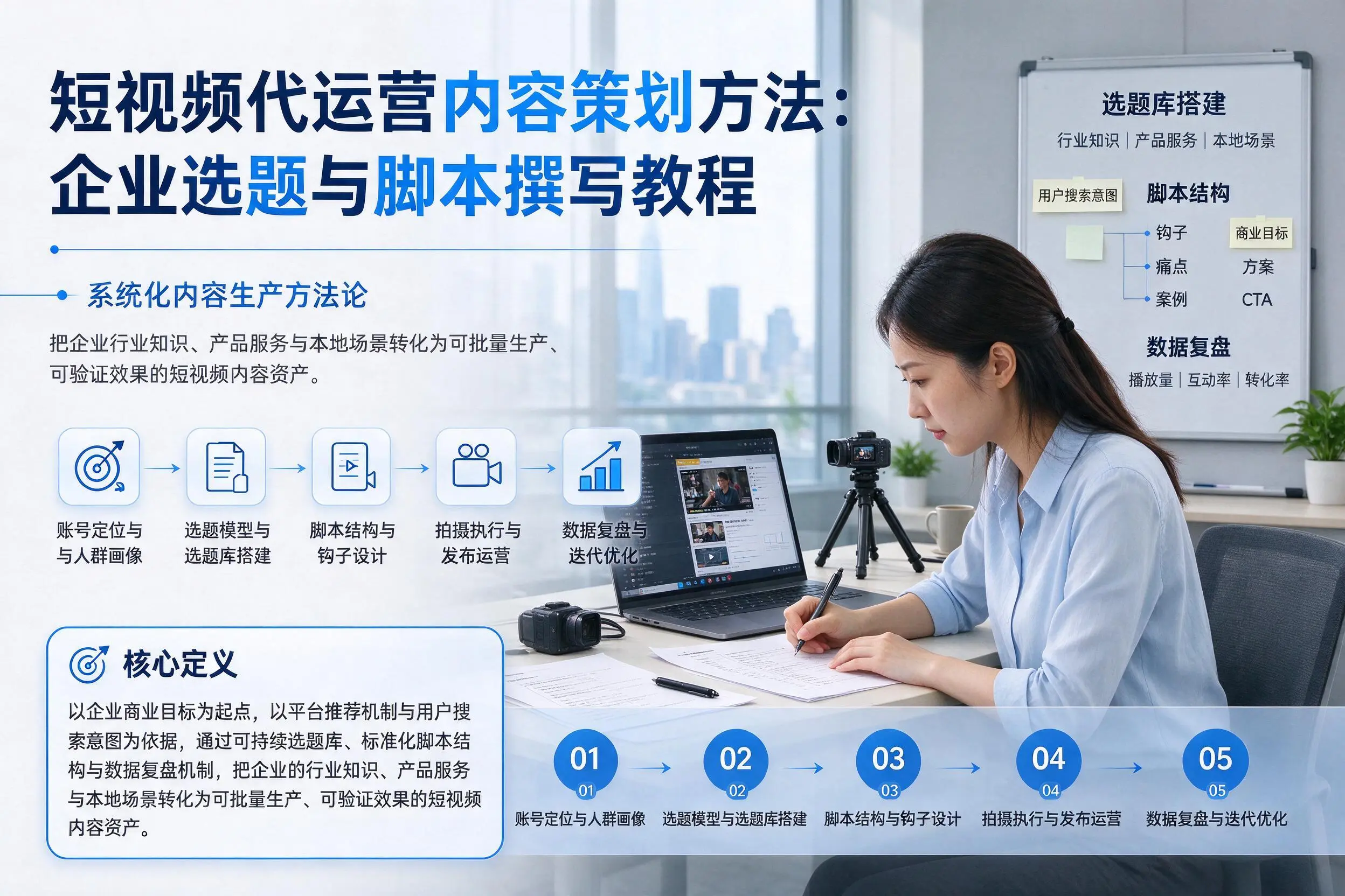 短视频代运营内容策划方法:红河企业选题与脚本撰写教程