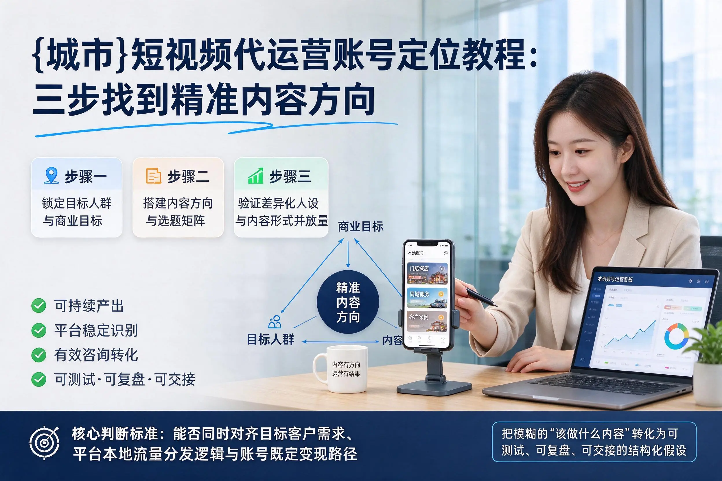 红河短视频代运营账号定位教程:三步找到精准内容方向