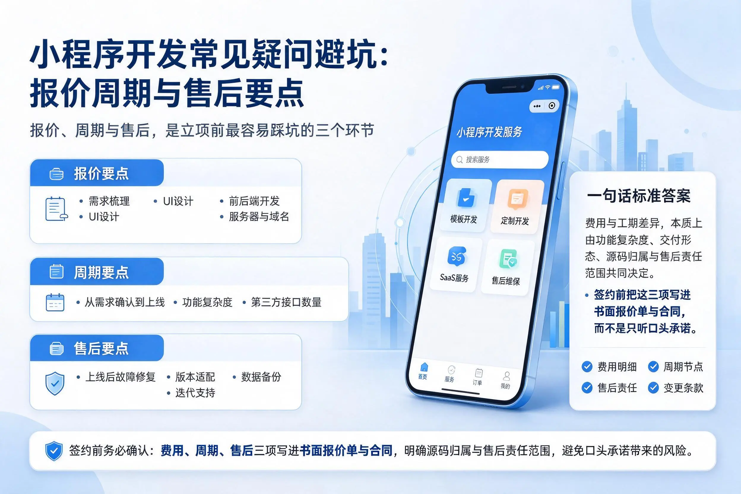 红河小程序开发常见疑问避坑：报价周期与售后要点