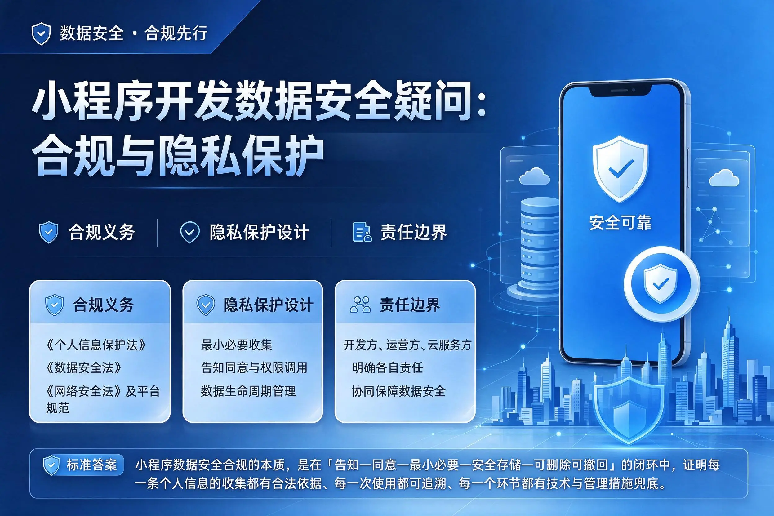 红河小程序开发数据安全疑问：合规与隐私保护