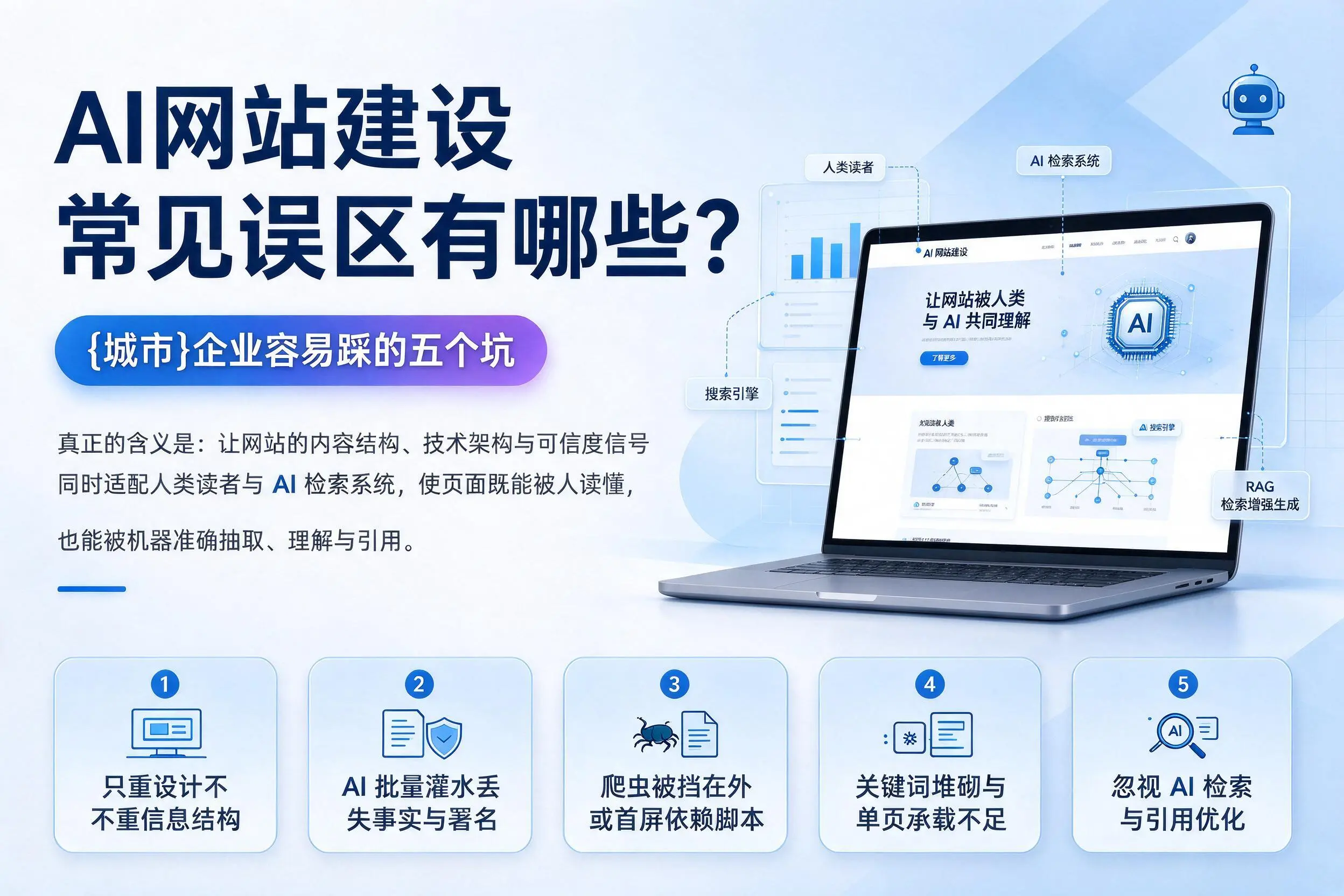 AI网站建设常见误区有哪些？红河企业容易踩的五个坑