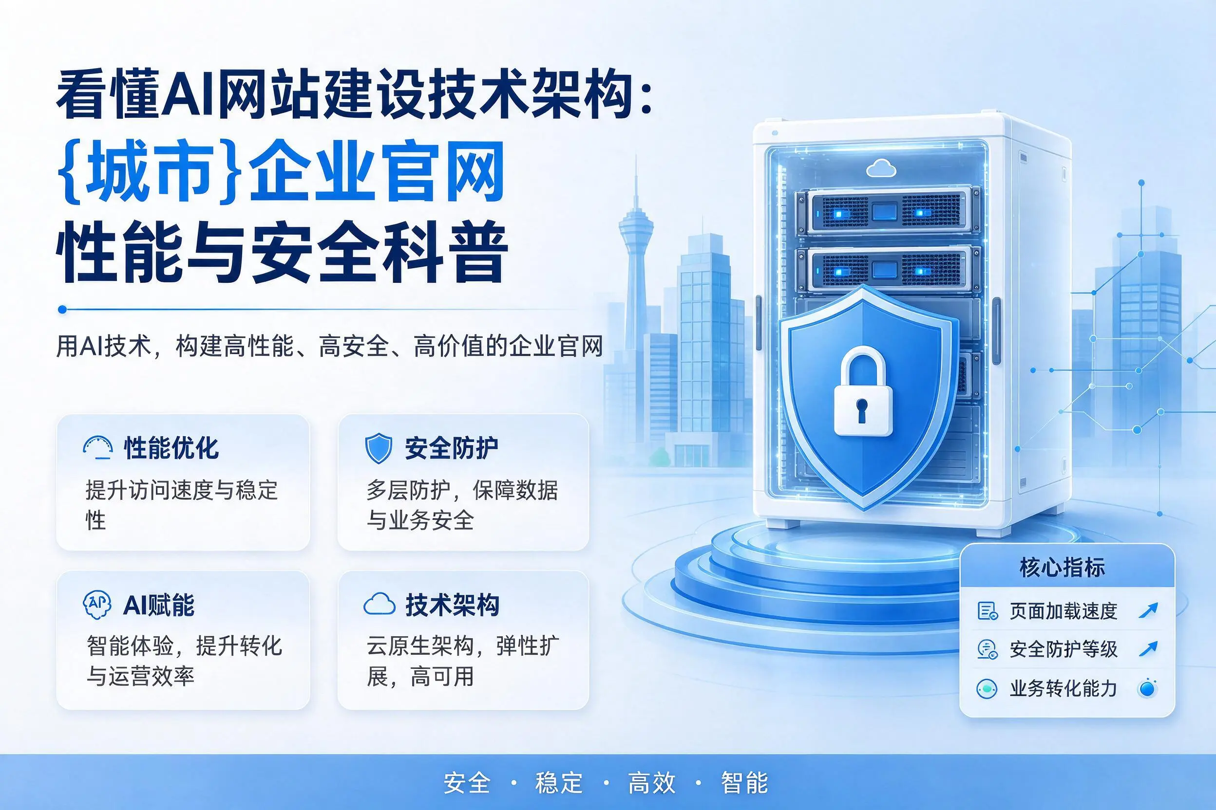 看懂AI网站建设技术架构:红河企业官网性能与安全科普