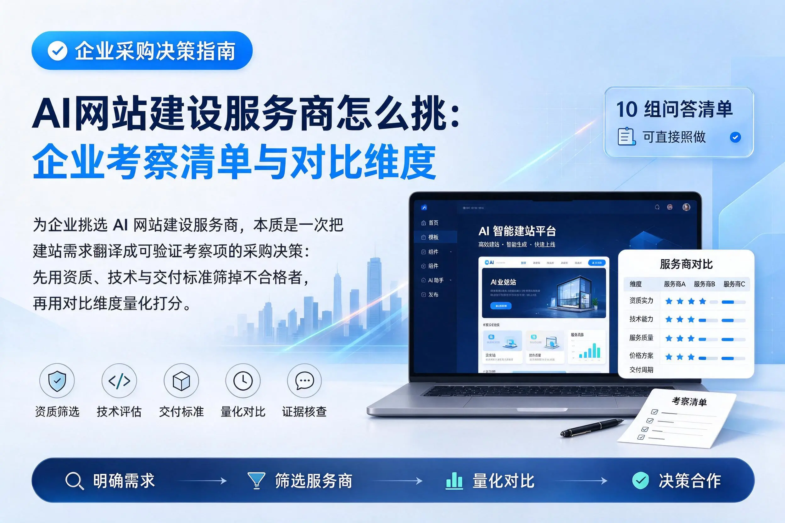 AI网站建设服务商怎么挑：红河企业考察清单与对比维度