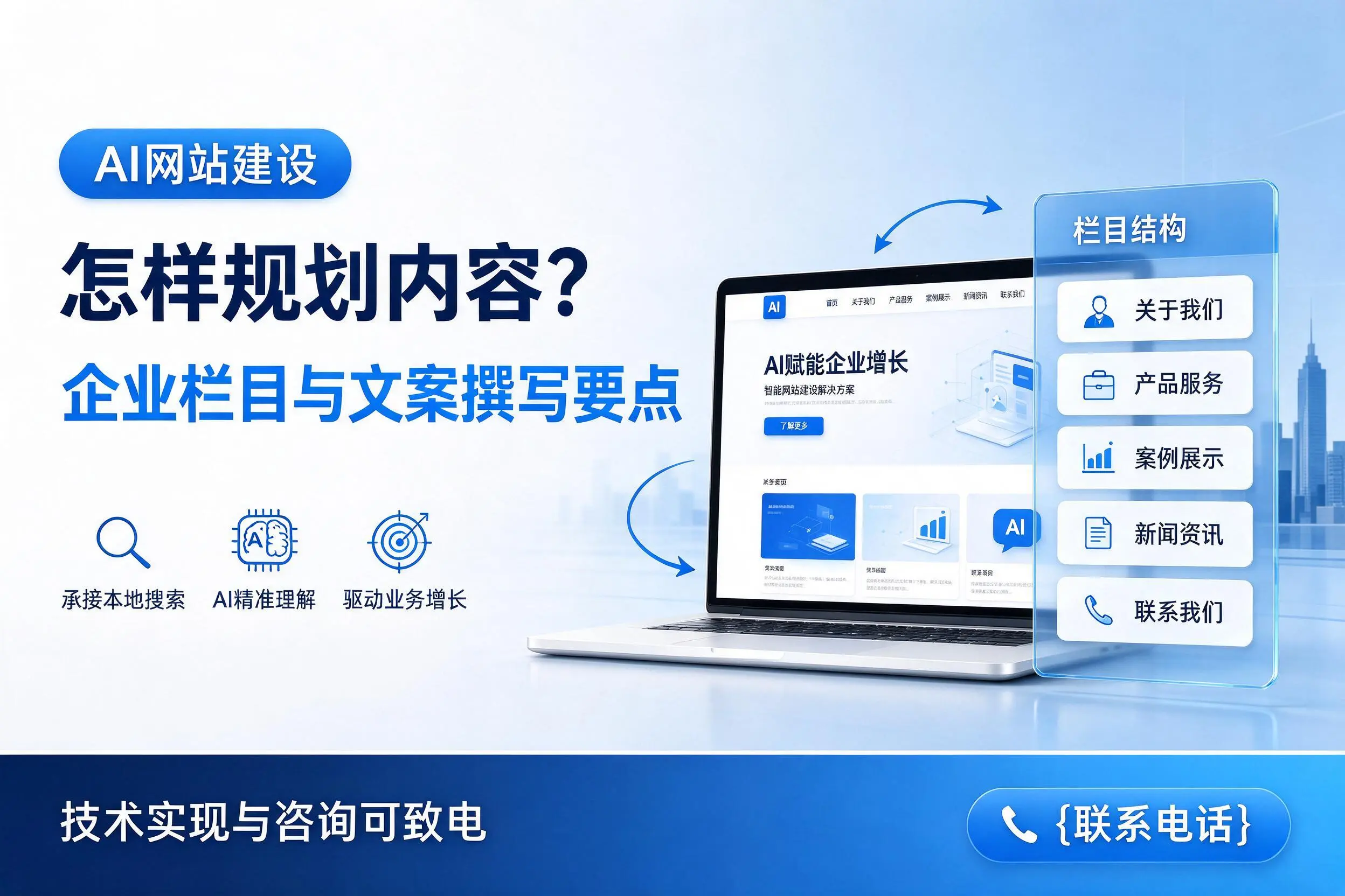AI网站建设怎样规划内容？红河企业栏目与文案撰写要点