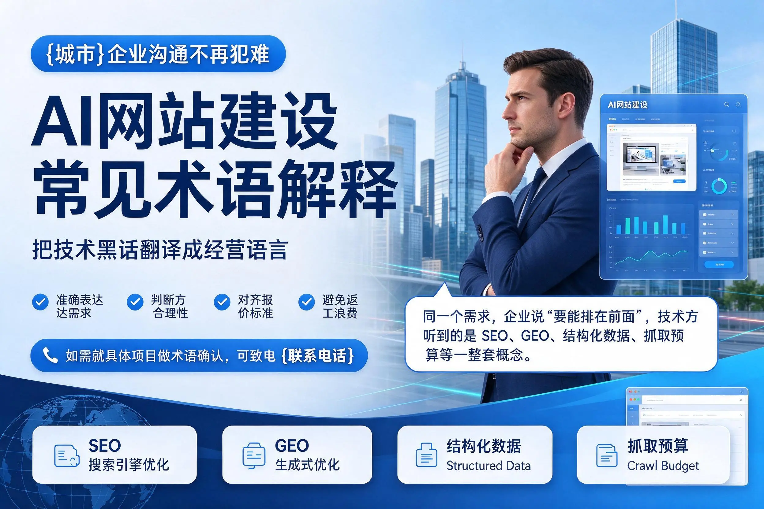 AI网站建设常见术语解释，红河企业沟通不再犯难