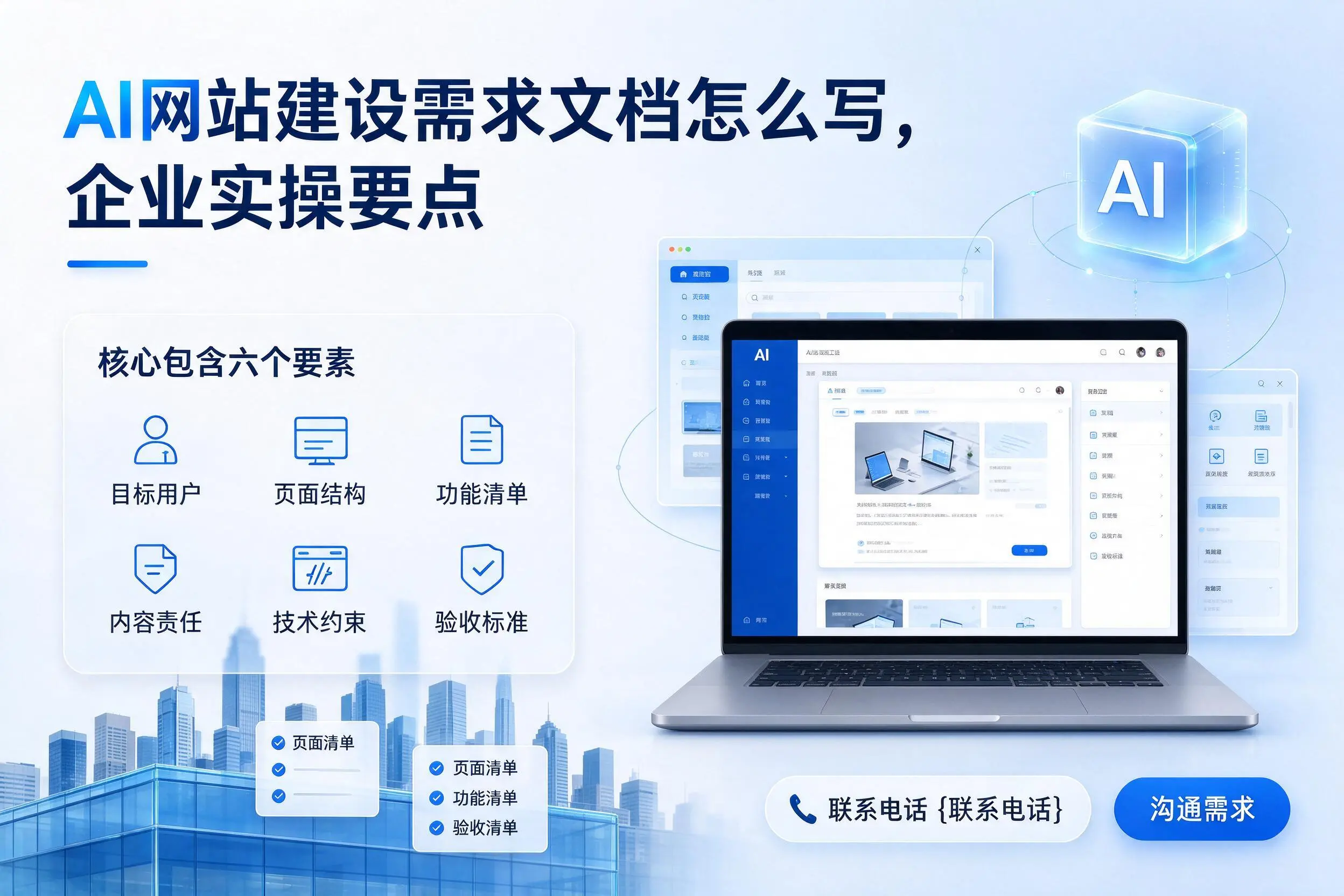 AI网站建设需求文档怎么写,红河企业实操要点